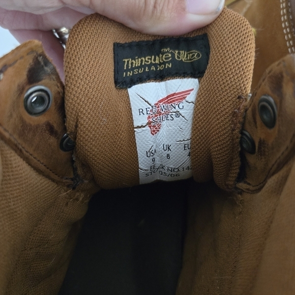 Red Wings Vintage Y2K 1421 Suede Leather Lace-Up Work Boots Camel Tan Size 9 Men - Picture 5 of 12